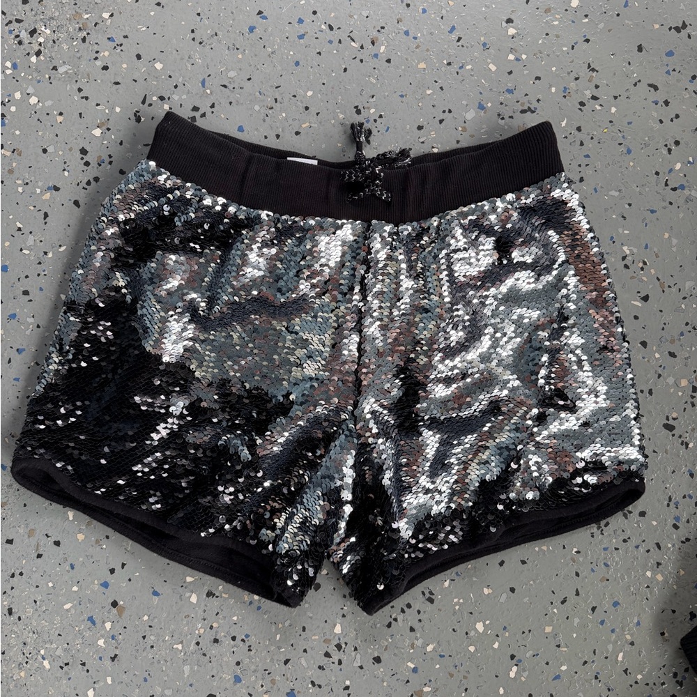 Magic Black and Silver Sequin Shorts